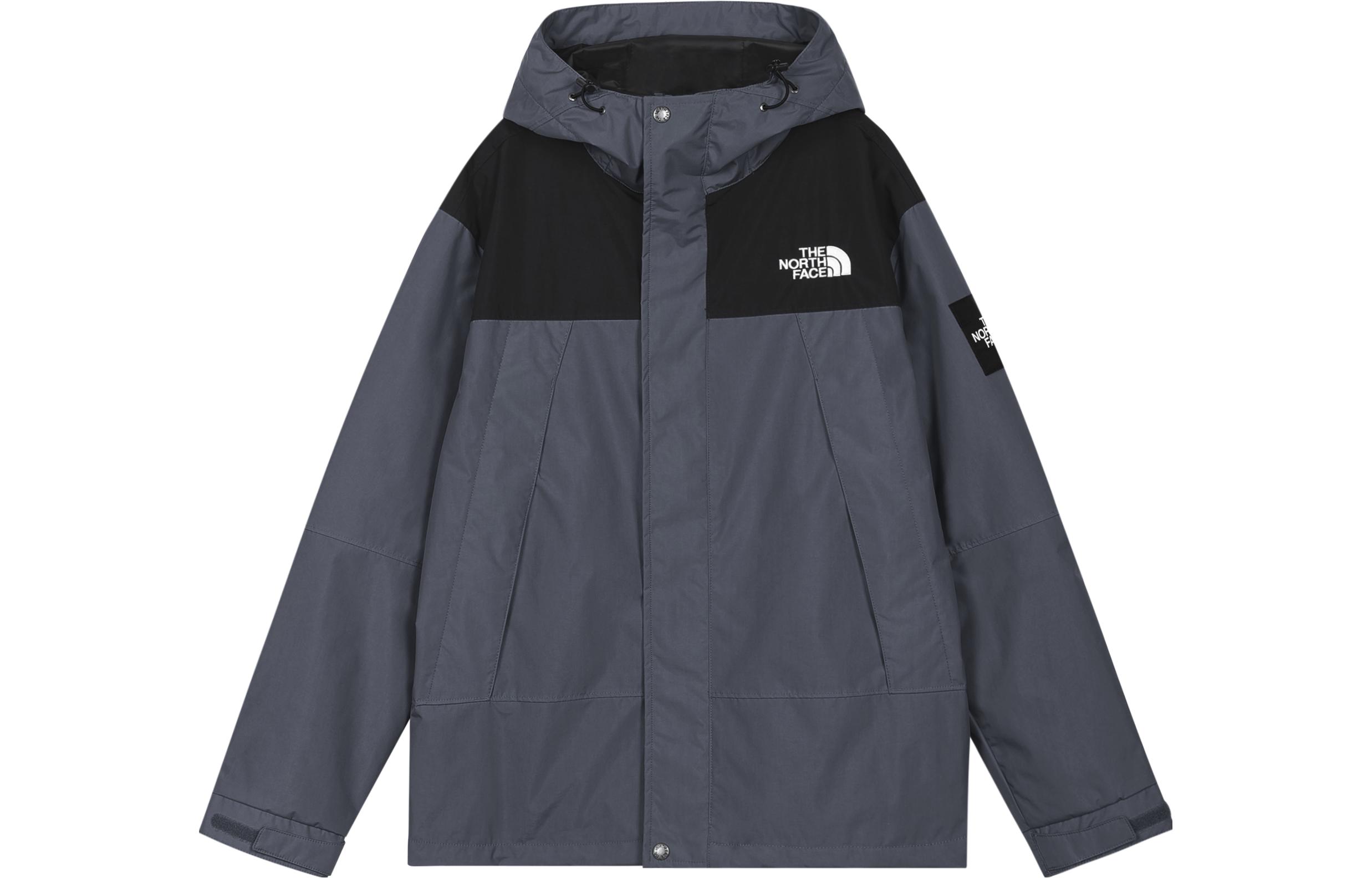 TNF Logo Embroidered Colorblock Zip Jacket - Gray NI3BN59M