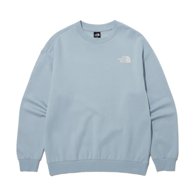 TNF Logo Embroidered Crewneck Sweatshirt Unisex Blue NM5MN91D