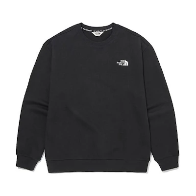 TNF Logo Embroidered Crewneck Sweatshirt Black (Unisex) NM5MM03K
