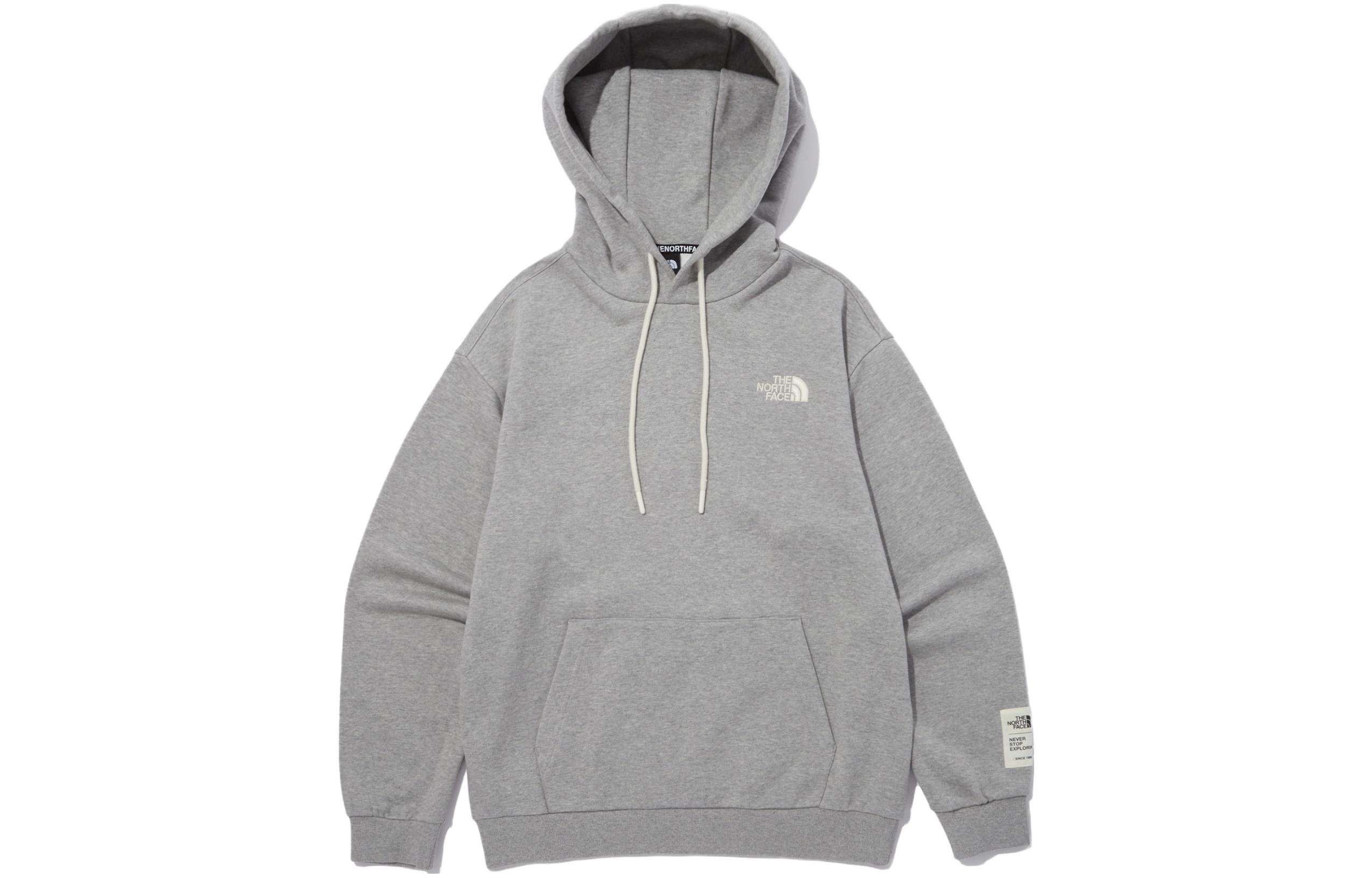 TNF Logo Embroidered Hoodie Gray NM5PN55B
