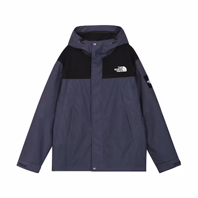 TNF Logo Embroidered Hoodie Jacket in Dark Blue NI3BN61K