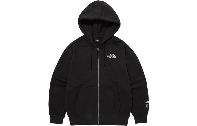 TNF Logo Embroidered Hoodie Jacket Unisex Black NJ5JP80A 圖 2
