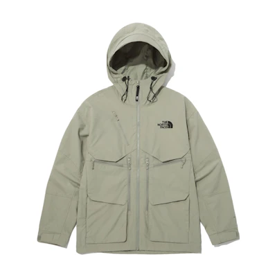TNF Logo Embroidered Insulated Utility Jacket Light Green Unisex NJ3BP04B