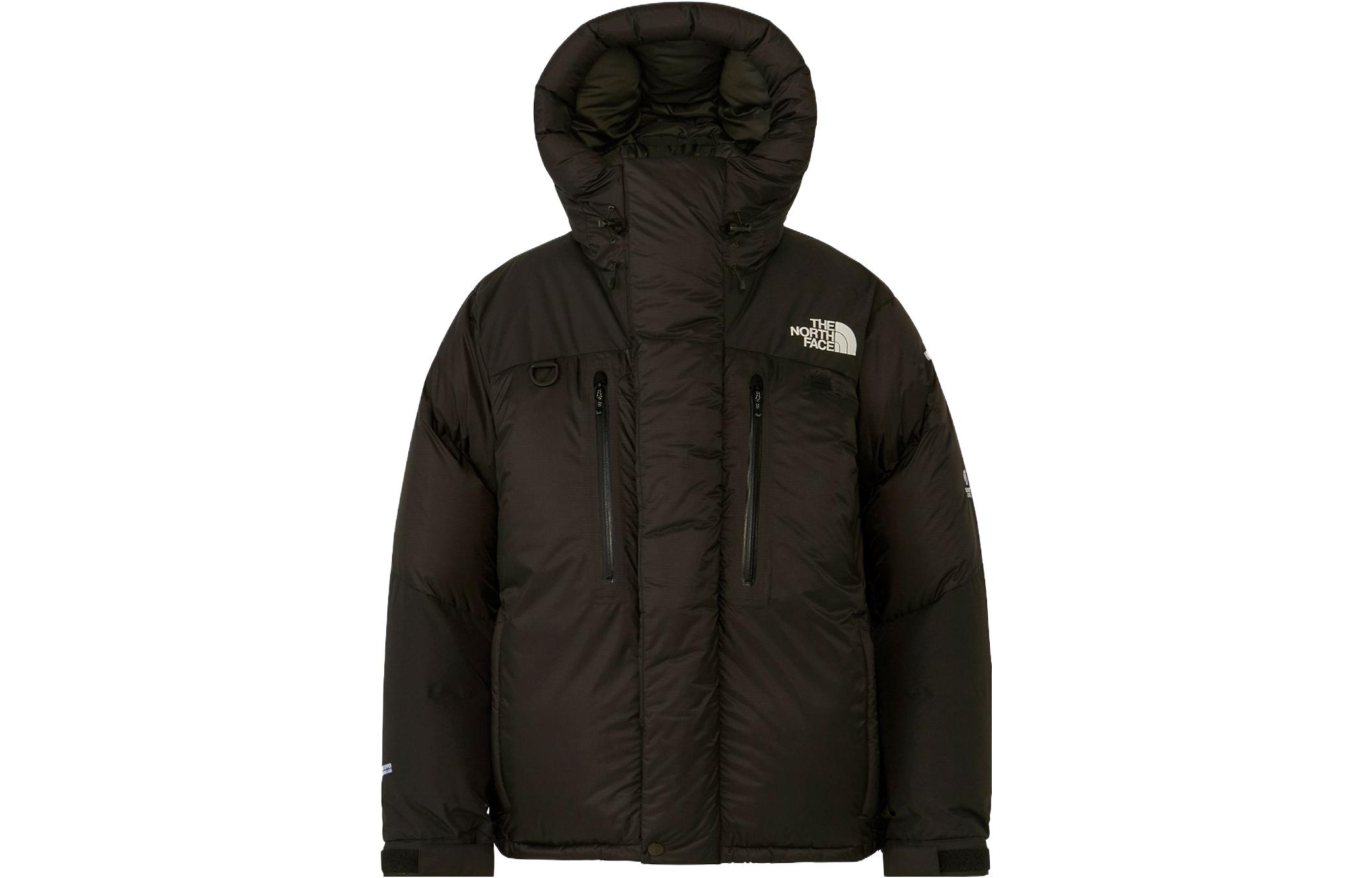 The North Face Logo Embroidered Light Puffer Jacket Unisex Black Zip-Up Hoodie ND92322-K