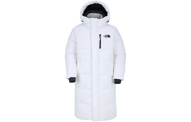 TNF Logo Embroidered Mid-Length Hooded Down Jacket Unisex NC1DI50C
