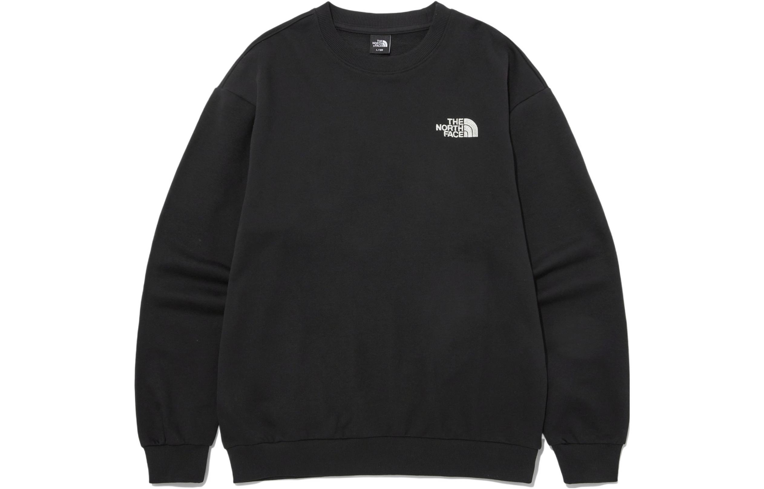 TNF Logo Embroidered Pullover Sweatshirt Unisex - Black NM5MP40A