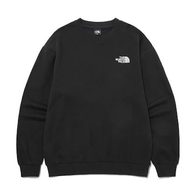 TNF Logo Embroidered Pullover Sweatshirt Unisex - Black NM5MP40A