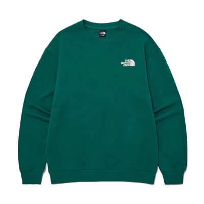 TNF Logo Embroidered Pullover Sweatshirt Unisex Green NM5MP40F