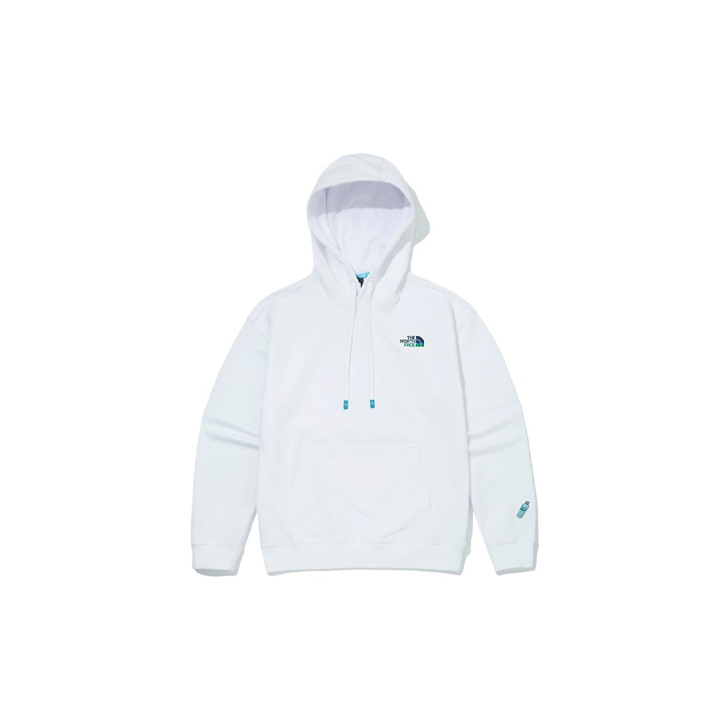 TNF Logo Embroidered Unisex White Sweatshirt NM5PM04C