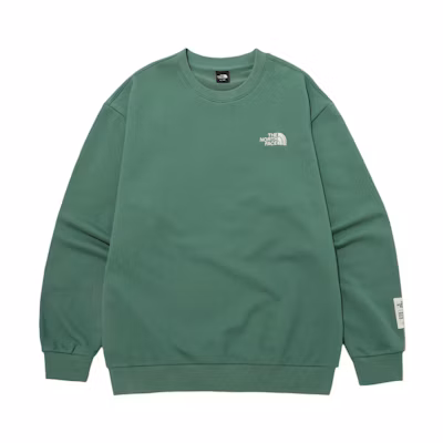 TNF Logo Embroidered Vintage Pullover Sweatshirt Unisex - Grass Green NM5MP54D