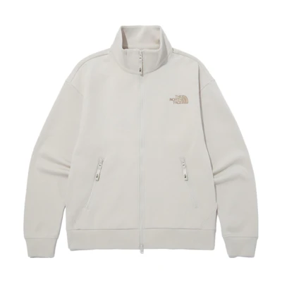 TNF Logo Embroidered White Full-Zip Jacket Unisex NJ5JN50L