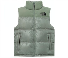 THE NORTH FACE Logo Embroidered Windproof Detachable Hood Vest Khaki Green Unisex NV3NP55B THE NORTH FACE Logo Embroidered Windproof Detachable Hood Vest Khaki Green Unisex NV3NP55B