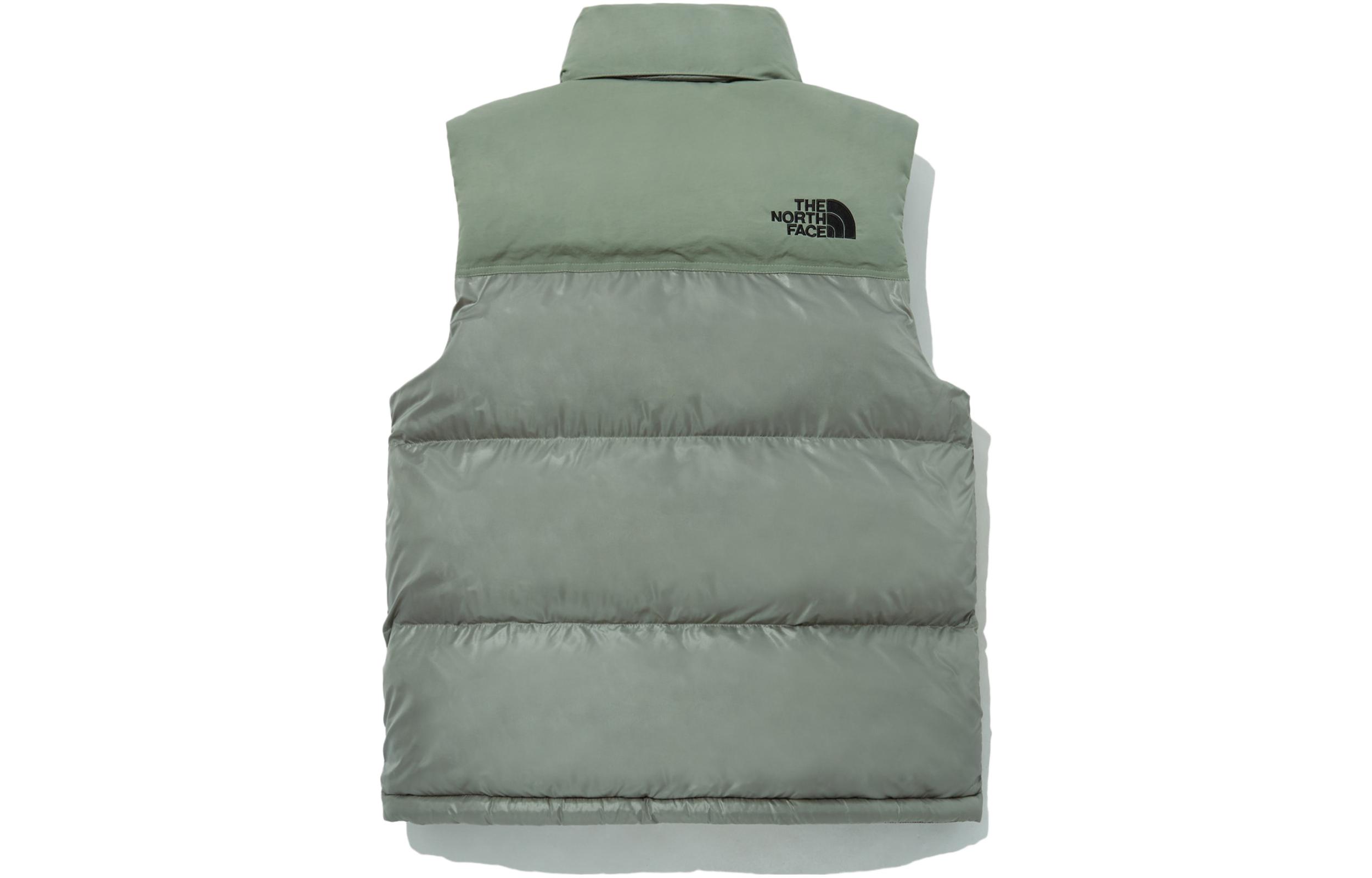 Lookbook THE NORTH FACE 刺繡 Logo 防風可拆帽背心 卡其綠 男女通用 NV3NP55B