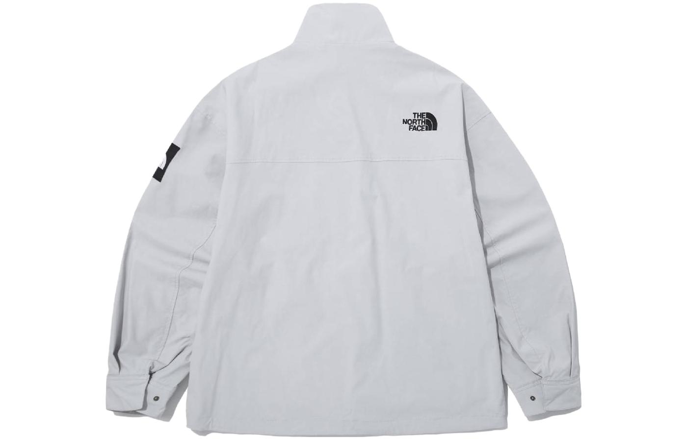 TNF Logo Embroidered Windproof Waterproof Outdoor Jacket Gray Unisex NJ3BP07L 圖 3