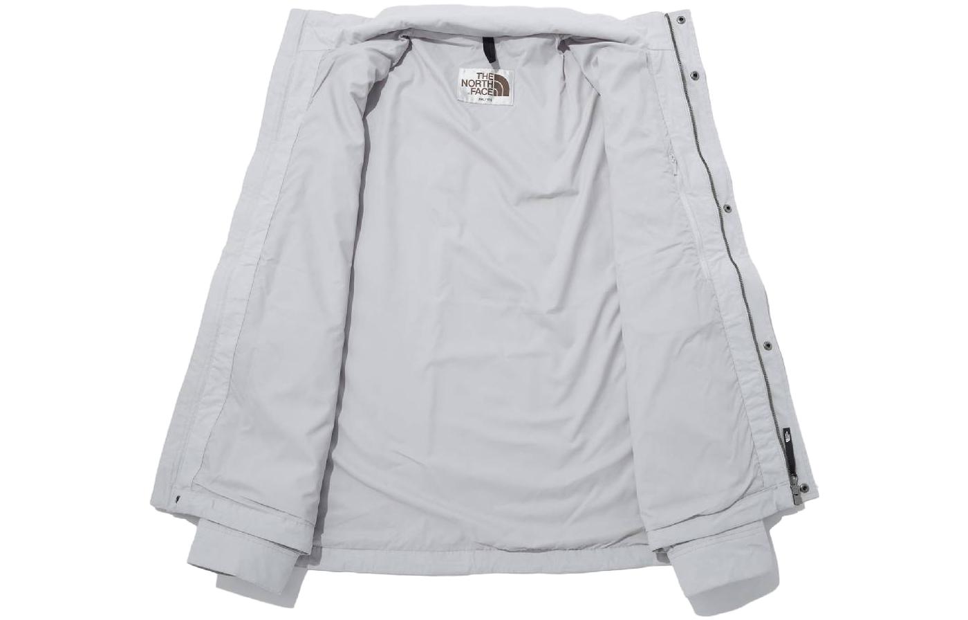 TNF Logo Embroidered Windproof Waterproof Outdoor Jacket Gray Unisex NJ3BP07L 圖 4