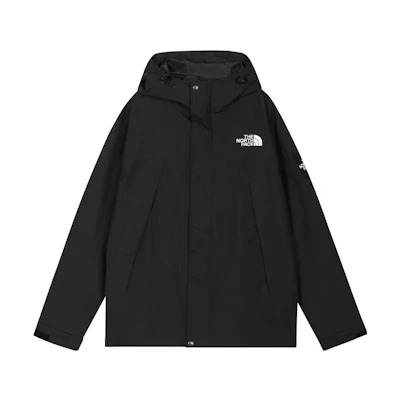 TNF Logo Embroidered Zip-Up Hoodie Jacket Black NI3BN52J
