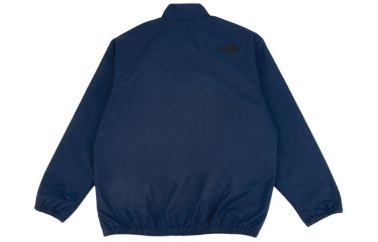 TNF Logo Embroidered Zip-Up Loose Jacket Unisex Blue NI3BP75N 圖 3