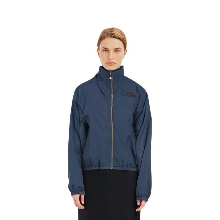 TNF Logo Embroidered Zip-Up Loose Jacket Unisex Blue NI3BP75N 圖 6