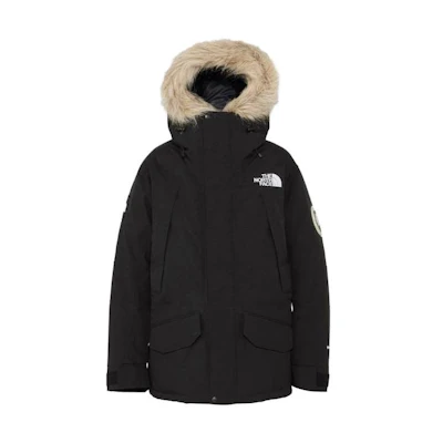 TNF Logo Embroidery Hooded Insulated Down Jacket Unisex - Black ND92342-K