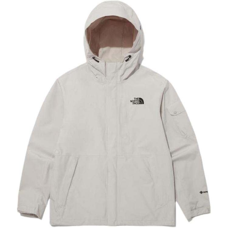 TNF Logo Fitted Zip-Up Hoodie Jacket - Off-White NJ2GP52A