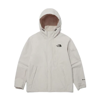 TNF Logo Fitted Zip-Up Hoodie Jacket - Off-White NJ2GP52A