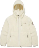 The North Face Logo Fleece Multi-Pocket Hoodie Jacket Beige Unisex Relaxed Fit NJ4FM57A The North Face Logo Fleece Multi-Pocket Hoodie Jacket Beige Unisex Relaxed Fit NJ4FM57A