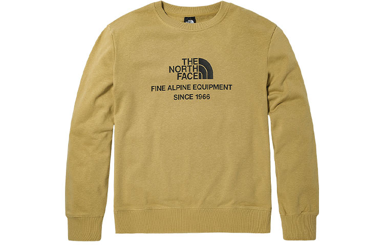 TNF Logo Graphic Knit Pullover Sweatshirt Khaki Unisex NF0A7WAM-ZSF