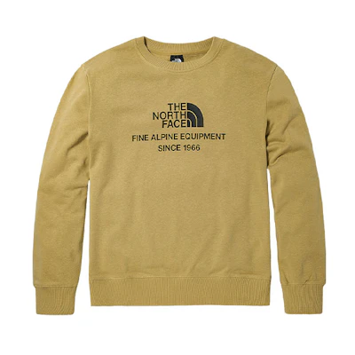 TNF Logo Graphic Knit Pullover Sweatshirt Khaki Unisex NF0A7WAM-ZSF