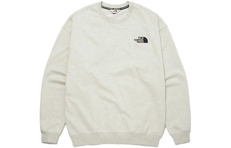 TNF Logo Graphic Loose Crewneck Long Sleeve Sweatshirt Unisex White NM5MM56L
