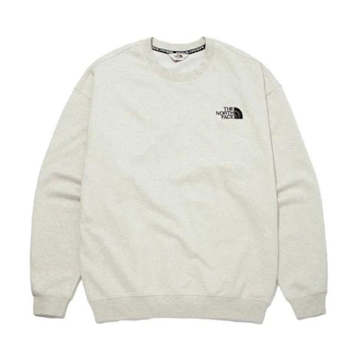 TNF Logo Graphic Loose Crewneck Long Sleeve Sweatshirt Unisex White NM5MM56L
