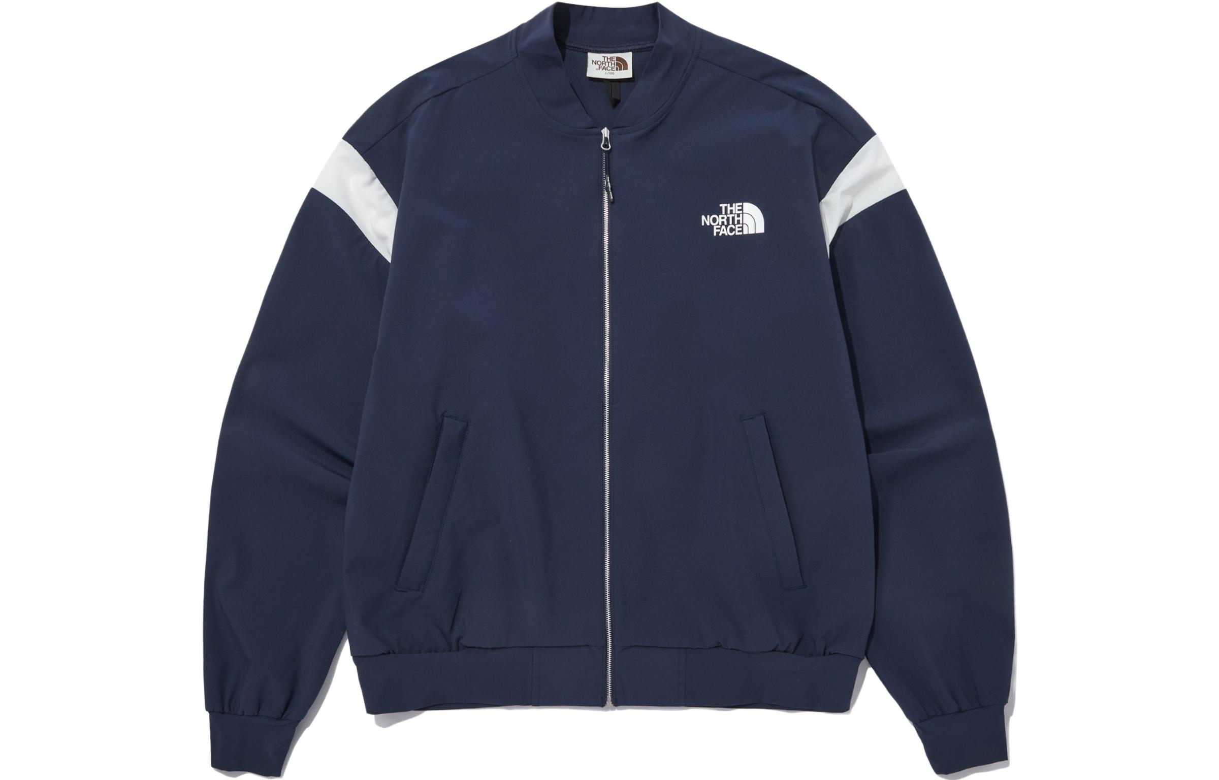 TNF Logo Graphic Zip Jacket Unisex - Navy Blue NJ3BP11K