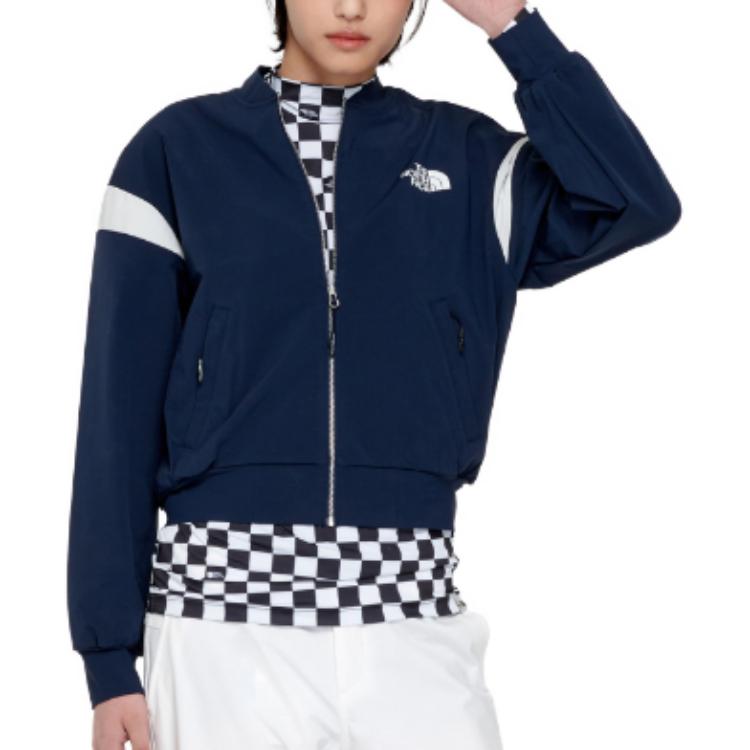 TNF Logo Graphic Zip Jacket Unisex - Navy Blue NJ3BP11K 圖 4