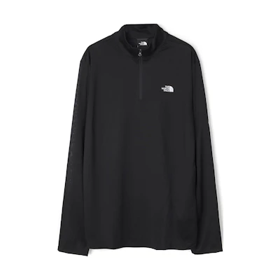 TNF Logo Half-Zip Pullover Sweatshirt Black Long Sleeve NF0A833-WJK3