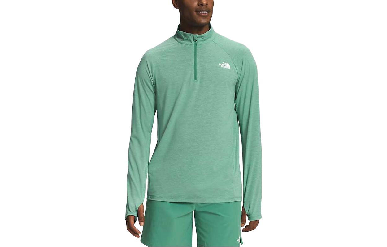 TNF Logo Half-Zip Pullover Sweatshirt Green - NF0A5371-N3R