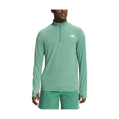 TNF Logo Half-Zip Pullover Sweatshirt Green - NF0A5371-N3R