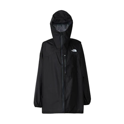 TNF Logo Hooded Zip-Up Loose-Fit Jacket Unisex Black NP12311-K