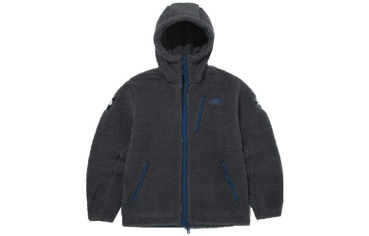 TNF Logo Hoodie Fleece Outdoor Jacket Unisex - Grey NJ4FM51L