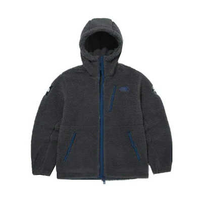 TNF Logo Hoodie Fleece Outdoor Jacket Unisex - Grey NJ4FM51L