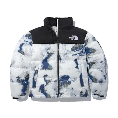 TNF Logo Letter Print Waterproof Jacket Earth Print Unisex NJ1DN51J