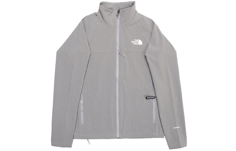 TNF Logo Loose-Fit Windbreaker Jacket Men’s Grey NF0A49ER-DYY
