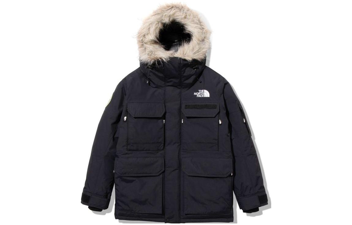 TNF Logo Multi-Pocket Detachable Faux Fur Parka Black Unisex ND92220-K