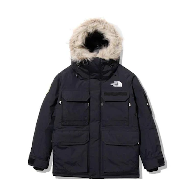 TNF Logo Multi-Pocket Detachable Faux Fur Parka Black Unisex ND92220-K