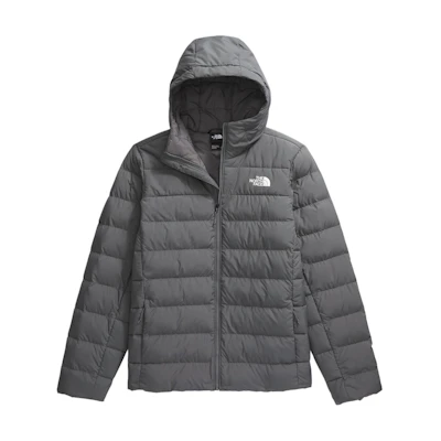 TNF Logo Outdoor Casual Puffer Jacket Unisex with Hood - Grey NF0A84I1-0UZ
