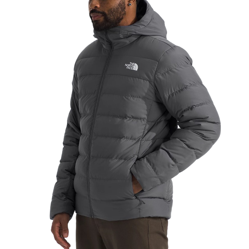 TNF Logo Outdoor Casual Puffer Jacket Unisex with Hood - Grey NF0A84I1-0UZ 圖 4
