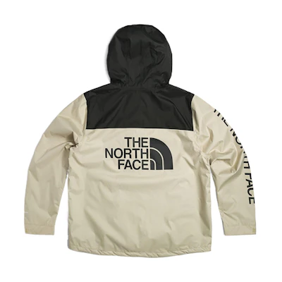 TNF Logo Patch Colorblock Hooded Waterproof Jacket Khaki NFOA5IXA-4D5