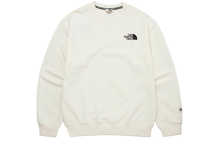 The North Face Logo Patch Crewneck Sweatshirt Cream Unisex NM5MM50L