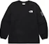 Order The North Face 徽標貼長袖黑色圓領衫 男女款 NM5MP05J