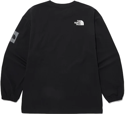 The North Face 徽標貼長袖黑色圓領衫 男女款 NM5MP05J Lookbook The North Face 徽標貼長袖黑色圓領衫 男女款 NM5MP05J