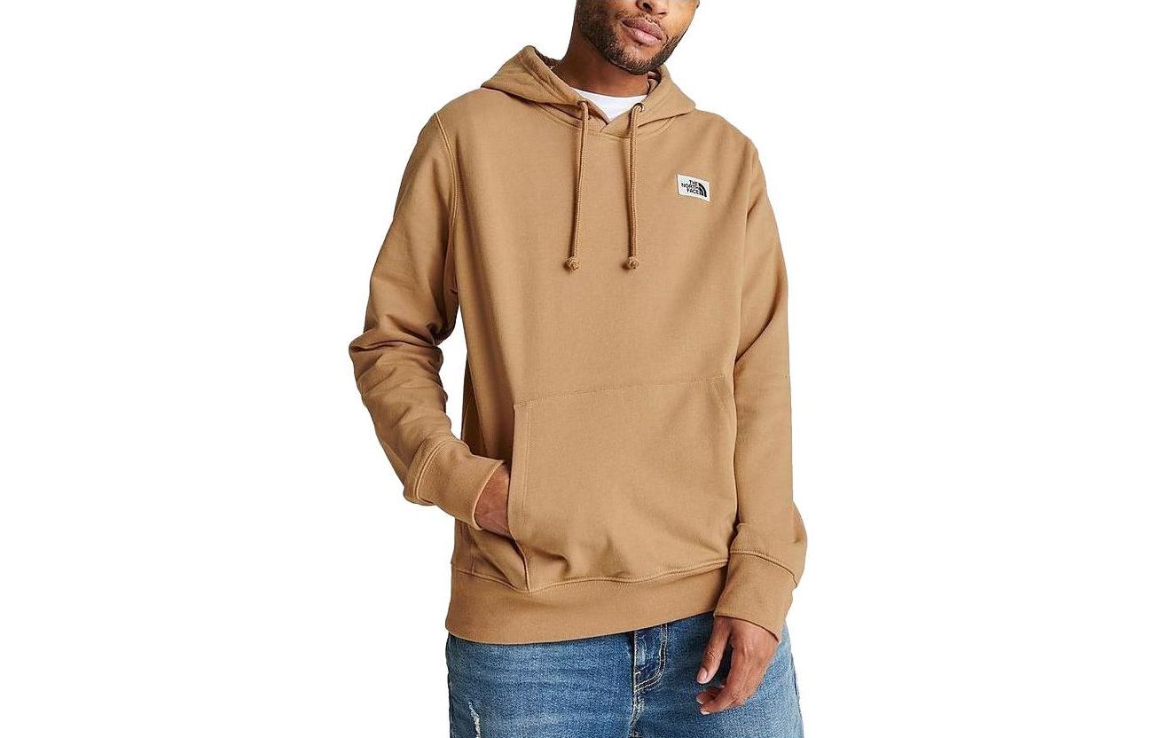 TNF Logo Patch Hoodie Almond Butter Color Long Sleeve NF0A7UNU-251