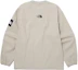 Lookbook The North Face Logo 拼接設計中性款圓領長袖衛衣 白沙色 NM5MP03L